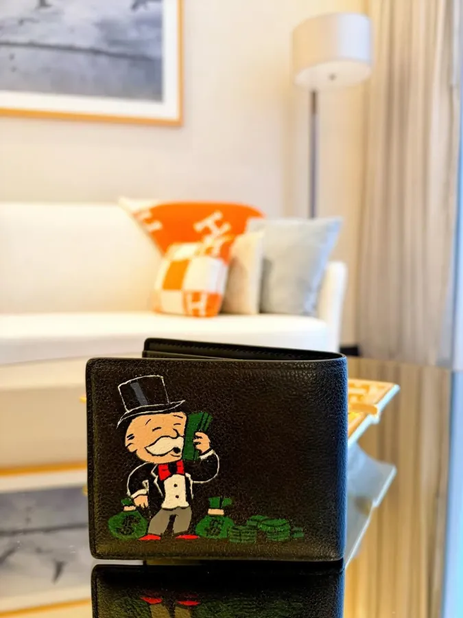 Louis Vuitton Monogram Wallet with Monopoly Man