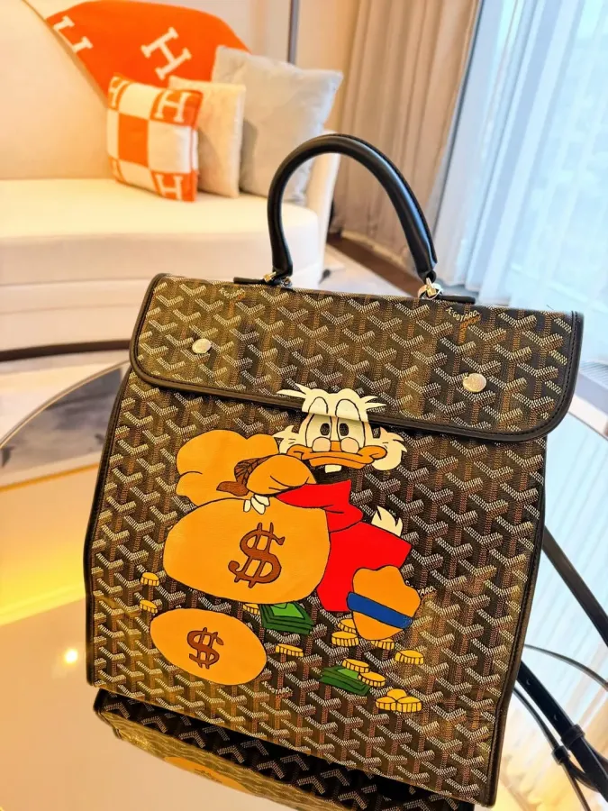 Goyard Saint Leger Backpack with Strooge McDuck