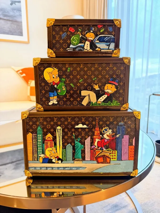 Louis Vuitton Box With Richie Rich and Monopoly Man